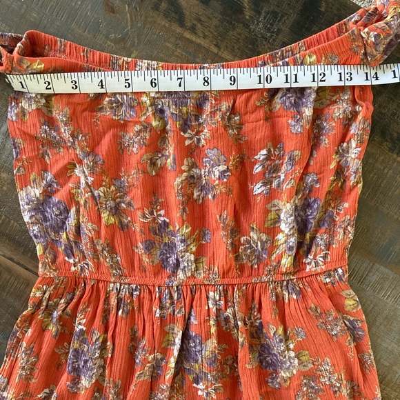 American Eagle Dress Size Medium Strapless Butterfly Sleeve Off the Shoulder - Picture 8 of 10